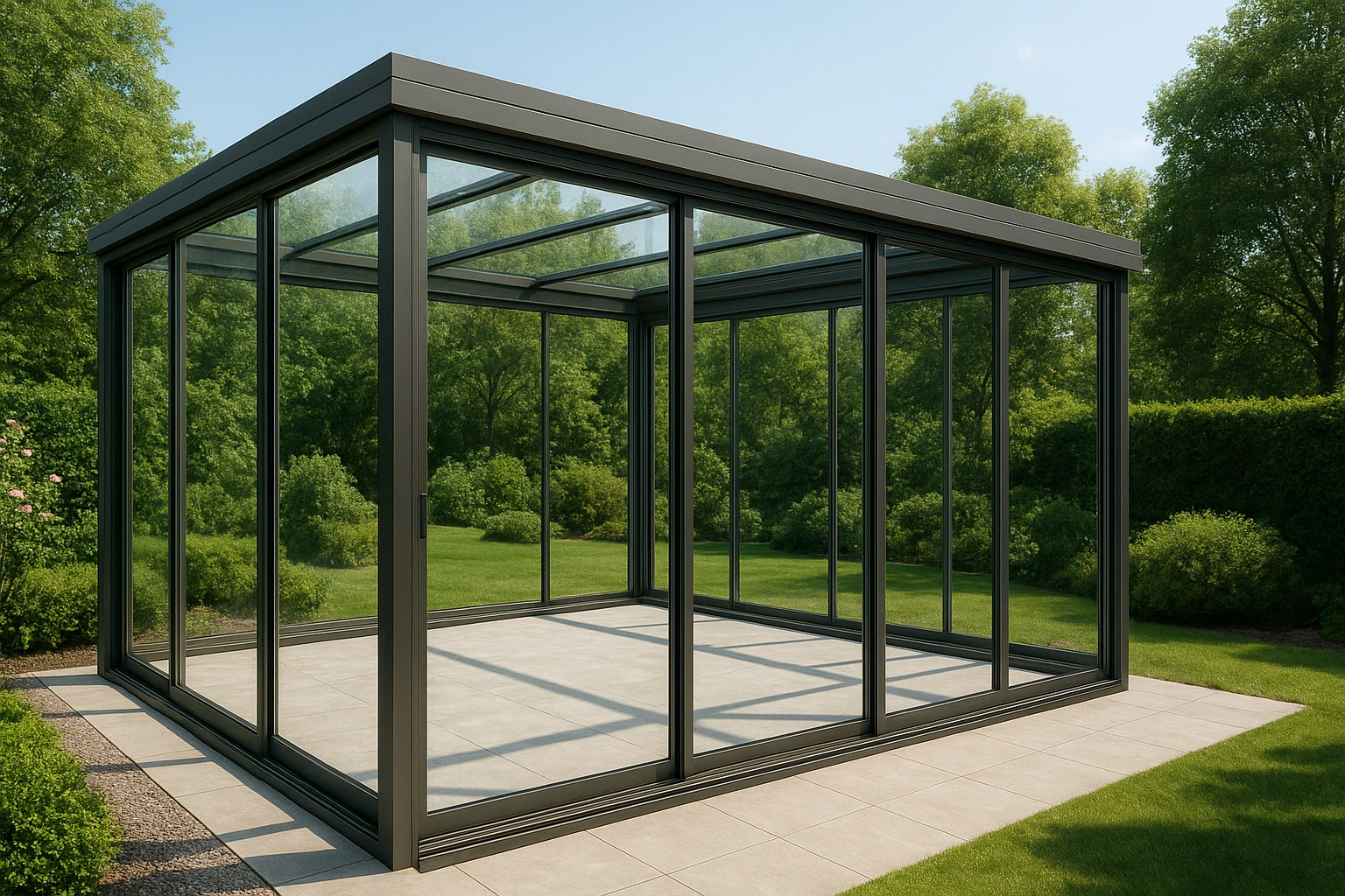 غرفة زجاجية فاخرة للحديقة - فيلا الدمام